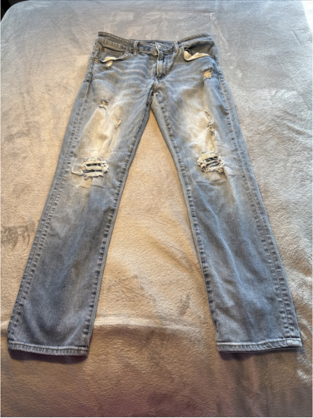 American Eagle Jeans Mens Blue Denim Next Level Airflex Skinny Stretch 34x32
